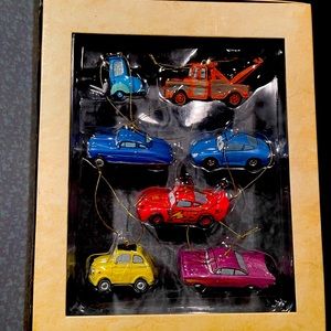 Vintage Disney cars storybook ornament set .